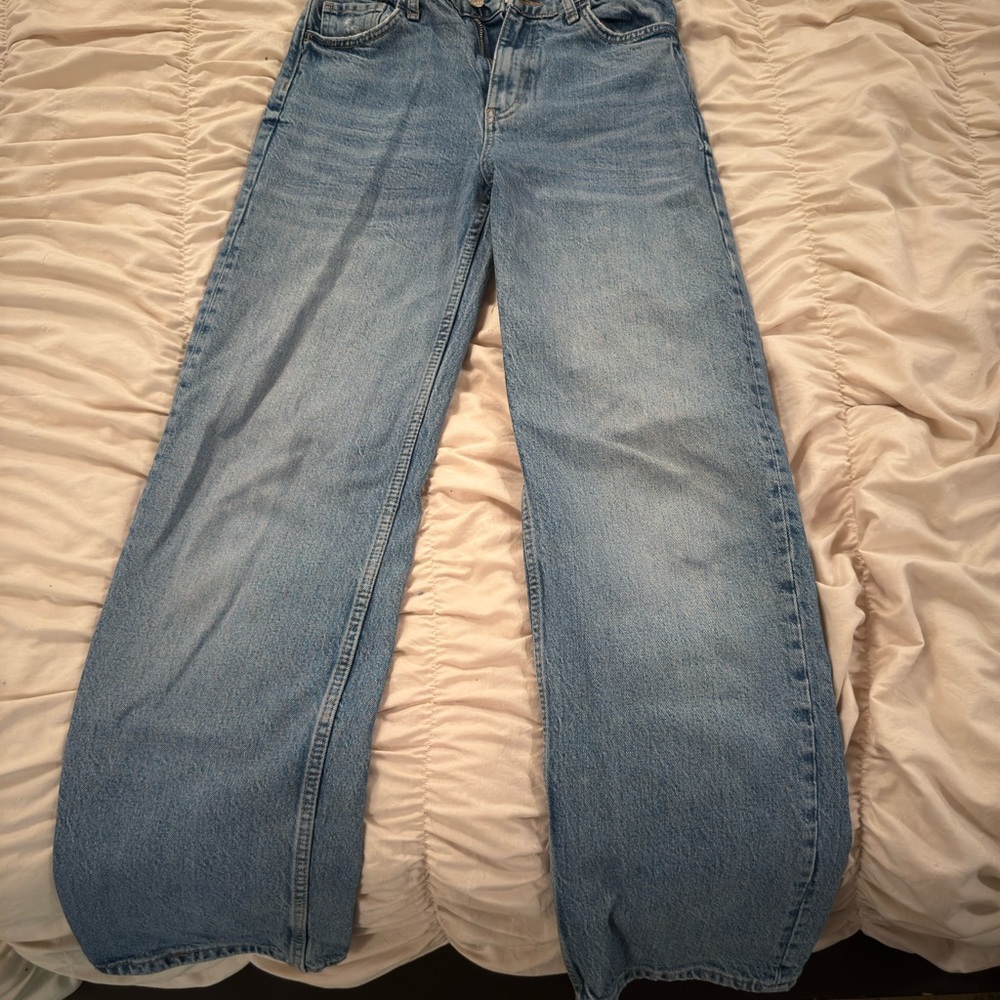 Zara Light Blue Flare Jeans